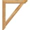 Ekena Millwork Traditional Slat Rough Sawn Bracket w/ Offset Brace, Western Red Cedar, 6"W x 32"D x 38"H BKT0604X32X38TRA06RWR - alternate 2